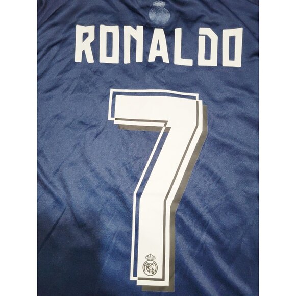 Cristiano Ronaldo Real Madrid 2015 2016 UEFA Third Soccer Jersey Shirt L - Picture 4 of 9